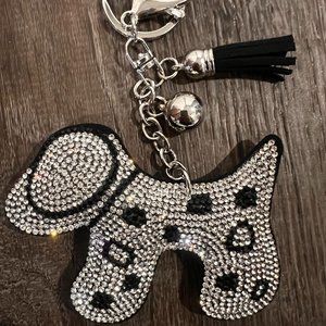 Bling Dog Keychain with Tassel